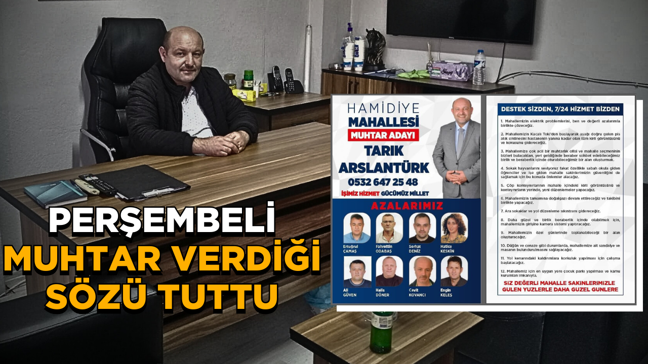 Perşembeli Muhtar Verdiği Sözü Tuttu – Ordu Olay Gazetesi